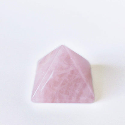 Crystal Pyramid of Natural Rose Quartz Chakra Healing Stone, 1.5 inch
