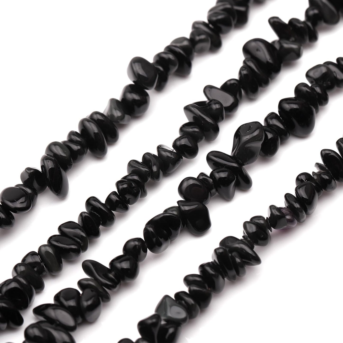 400pcs Natural Chip Stone Beads for Jewelry Making Obsidian 5-8mm Irregular Gemstones Healing Crystal Loose Rocks Bead Hole Drilled for Ring Earrings Necklace Bracelet Making DIY Art Crafts