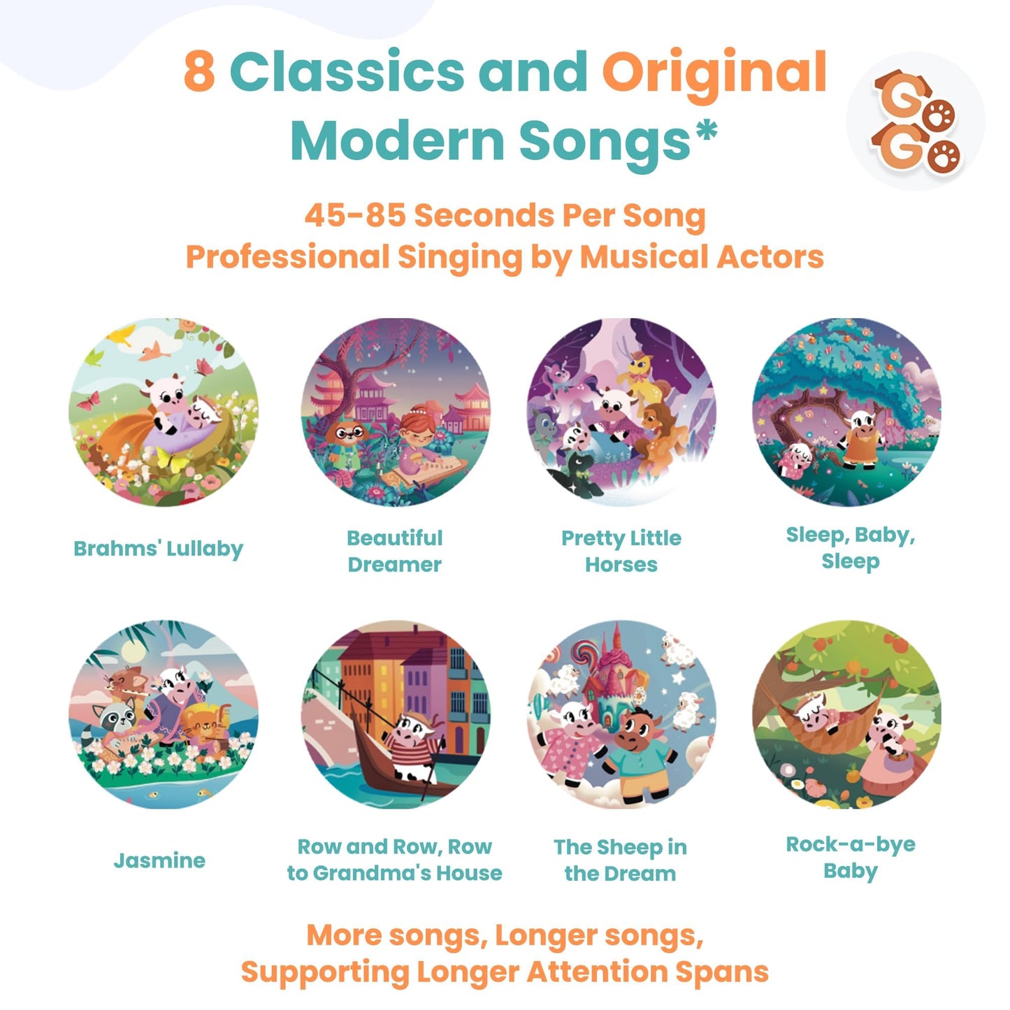 GO GO Children's Songs from East and West 8 Baby Songs, Musical Book for Toddlers 1-3, Nursery Rhyme Books, Talking Features, Singing Toys and Music for Early Learning and Entertainment