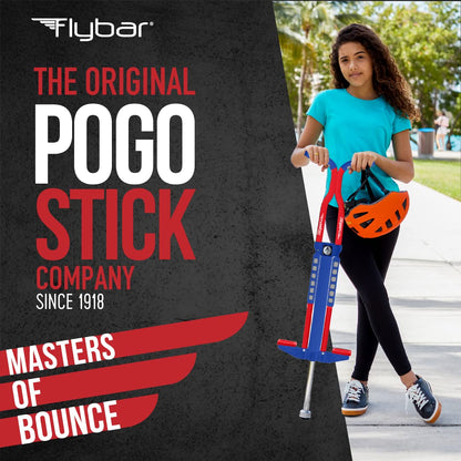Flybar Master Pogo Stick for Kids Ages 9+, 80–160 lbs – Easy Grip Handles – Active Exercise Toy for Tweens & Teens – Outdoor Toy with Non-Slip Foot Pegs for Boys and Girls – No Assembly Needed