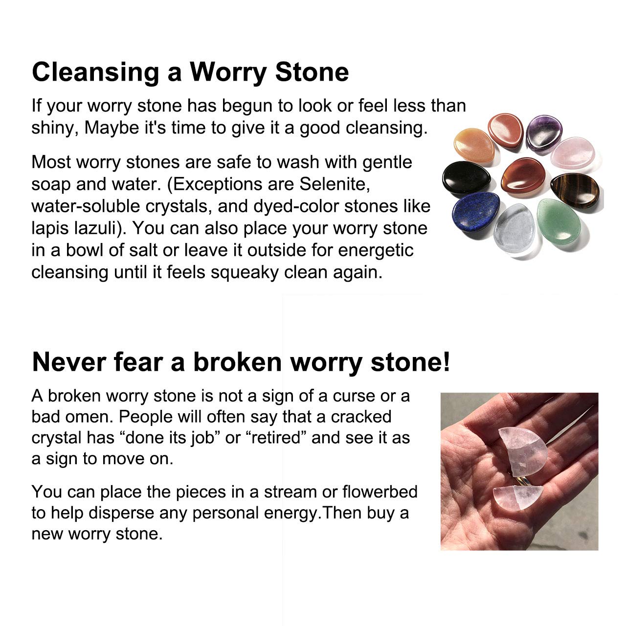 CrystalTears 4 PCS Thumb Worry Stone-Amethyst Rose Quartz Lapis Lazuli Tiger's Eye Healing Crystal Pocket Palm Stone