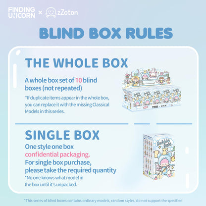 FINDING UNICORN zZoton Bubble Bath Baby Series Blind Box(Whole Set 10pcs)