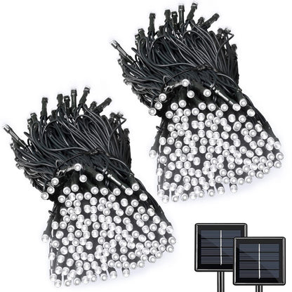 LALAPAO 2 Pack Super-Long Solar String Lights Total 170Ft 480 LED 8 Modes Upgraded Solar Powered Outdoor Waterproof Christmas Fairy Lights for Xmas Tree Garden Lawn Wedding Party Decor(White)