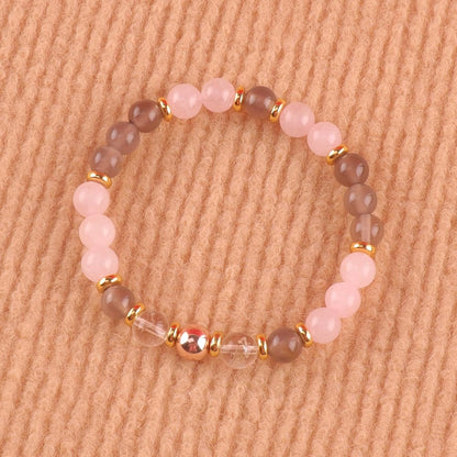 KSQS Healing Stone Bead Bracelet for Women, Natural Gemstones Balance Protection Bracelet, Spiritual Crystal Beads Bracelet Anxiety Relief with Meaning Card(#13)