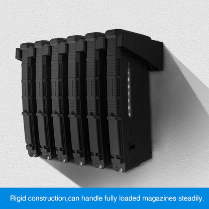RUSFOL Solid ABS 6X Standard PMAG Wall Mount, Mag Holder, Home Magazine Storage Rack, 2 Pack