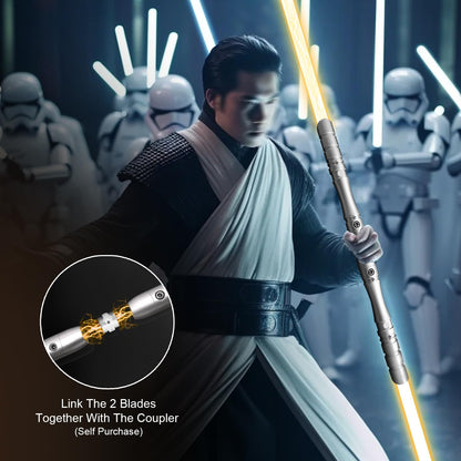 YDDSABER 38.3inch Lightsaber,Metal Duel Light Sabers,4 Sound Fonts,USB Rechargeable Light Swords with Loud Sound,Swing, Blaster,Adults Kids Cosplay Props Birthday Xmas Gift(Orange)