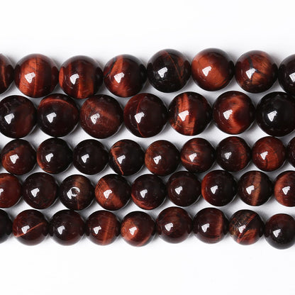 60PCS 6mm Natural Red Tiger Eye Stone Beads Gemstone Round Loose Spacer Stone Beads for Jewelry Making DIY Bracelet Necklace 15 Inch (6mm, Red Tiger Eye Stone)