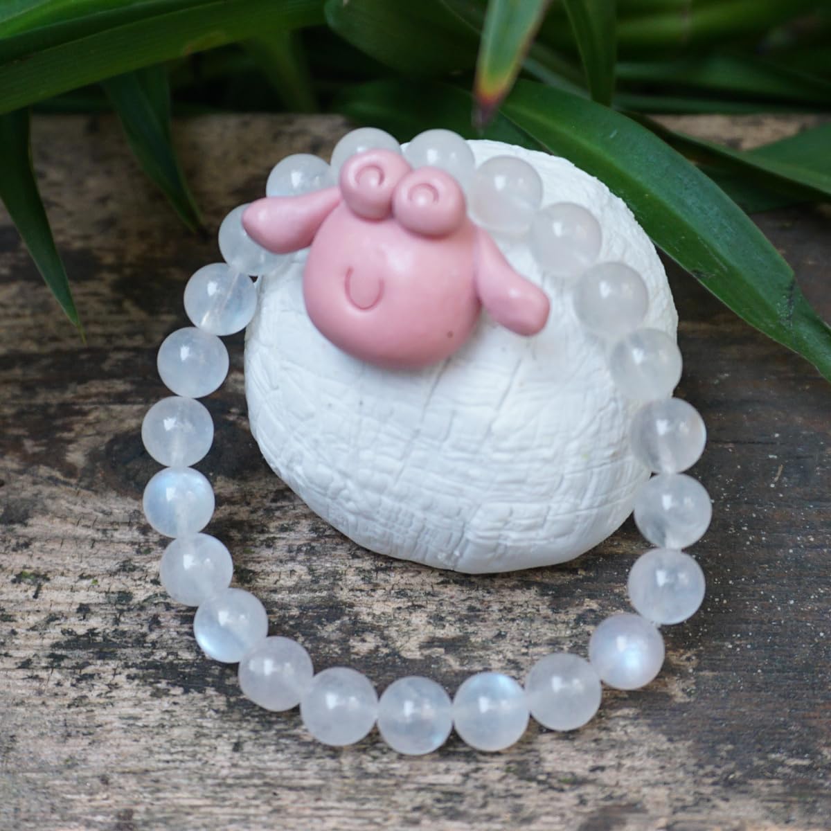 10MM Moonstone Bracelet for Men Women | Fits for 7.5-8" Wrist | Natural Crown Chakra Crystal Gemstones for Relationship & Love | Come with Gift Box & Velvet Pouch