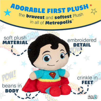 Kids Preferred WB DC Superman Cuteeze Extra Soft Plush Stuffed Superhero Toy for Baby and Toddler Boys and Girls – 12 Inch Size