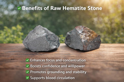 Healing Crystal Stones, 1.25-2.0" Large Reiki Healing Gemstones Natural Tumbled Polished Stones for Energy Witchcraft Therapy Meditation Pack 2 (Hematite)