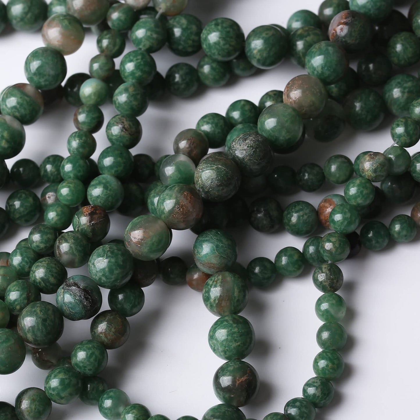 36PCS 10MM Rhyosite Stone Beads Energy Healing Beads for DIY Jewelry Bracelet Necklace Making for Jewelry Making15Inch…