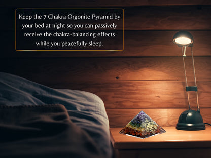 Amazing Gemstone Large Orgone Pyramid | Natural Chakra Pyramid Crystal | Chakra Metatron Orgonite Pyramid | Organ Pyramids Positive Energy Healing
