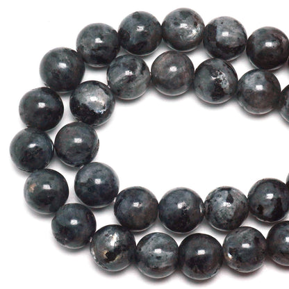 DIQIO Natural Stone Beads for Jewelry Making - 6mm Gemstone Round Loose Beads for Bracelets(58-60pcs, Black Labradorite Stone)