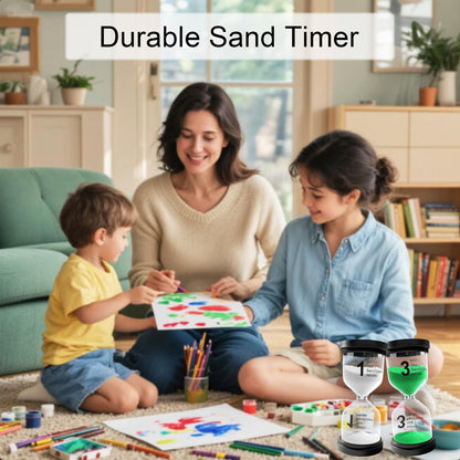 25 Minute Sand Timer, Plastic Sand Clock for Kids, Acrylic SandWatch Hourglass, Small Sandglass 25 Min for Classroom,Game,Decorative (White)