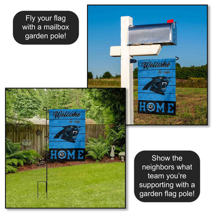 Carolina Panthers Welcome Home Decorative Garden Flag Double Sided Banner