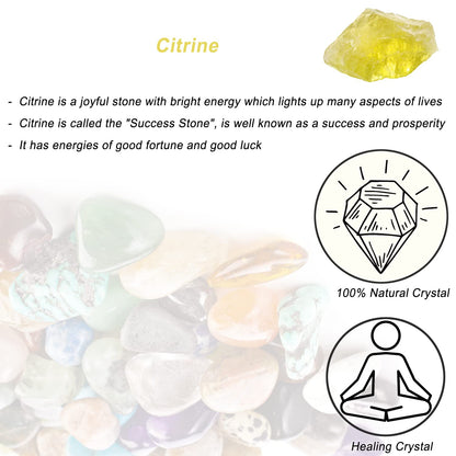Citrine Raw Crystals, Large 1.25-2.0" Healing Crystals Natural Rough Stones Crystal for Tumbling, Cabbing, Fountain Rocks, Decoration, Polishing, Wire Wrapping, Wicca & Reiki