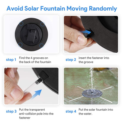 Solar Fountain Water Pump for Bird Bath, Floating Solar Powered Water Fountain Pump for Bird Bath, Garden, Pond, Pool, Outdoor (1.4W)