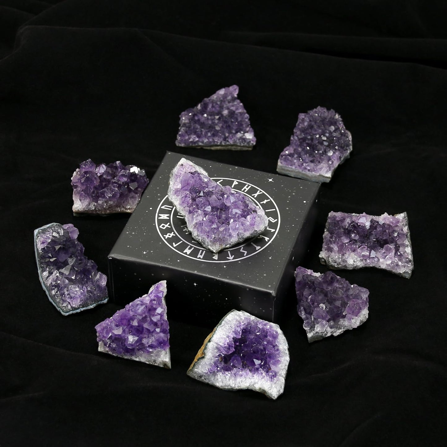 Nvzi Natural Amethyst Crystal Stone, Meditation Aid, Energy Cleansing, Sleep & Stress Relief, Healing Crystals for Feng Shui Decor, Energy Healing Tool (0.15lb)
