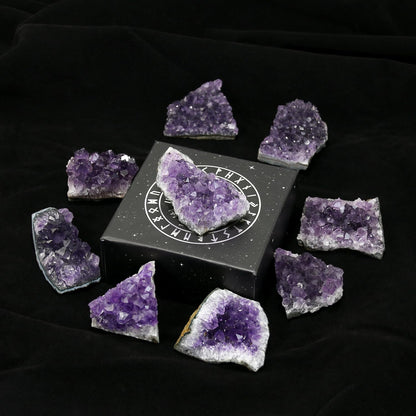 Nvzi Natural Amethyst Crystal Stone, Meditation Aid, Energy Cleansing, Sleep & Stress Relief, Healing Crystals for Feng Shui Decor, Energy Healing Tool (0.15lb)