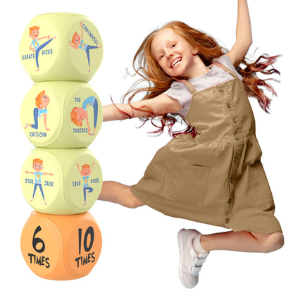 Skywin Exercise Dice for Kids – Fun 6 Sided Foam Workout Dice, Kids Workout Equipment for Playtime, PE Class, or Family Workouts – Great Fitness Gift for Children and Little Athletes (1 Pack)