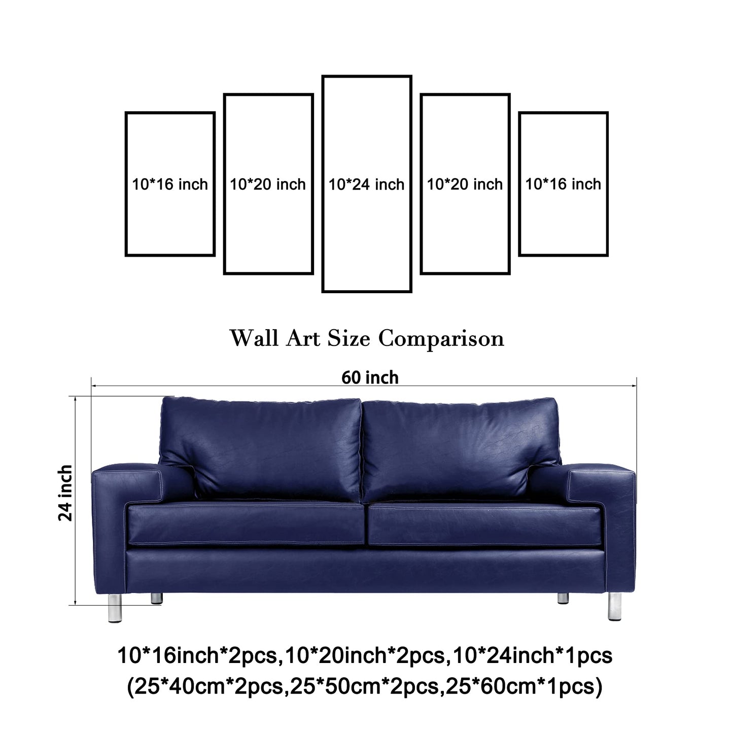 Wieco Art New York Brooklyn Bridge Canvas Wall Art Night View 5 Panels Modern Landscape Artwork Canvas Prints Abstract Pictures to Photo Canvas Wall Decor for Home & Office Decorations