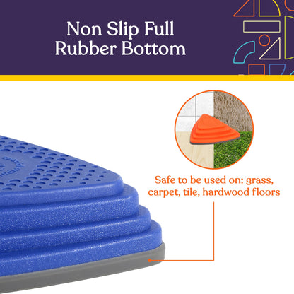 Special Supplies 10 Stepping Stones for Kids Indoor and Outdoor Balance Blocks Promote Coordination, Balance Strength Child Safe Rubber, Non-Slip Edging