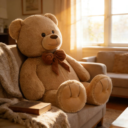MaoGoLan Giant 59" Teddy Bear Stuffed Animal, Cuddly Large Classic Teddy Bear Plush Toy Gift for Girlfriend Boyfriend Kid, 5ft Brown Stuffed Animal for Valentines Day Birthday Gift Baby Shower Decor