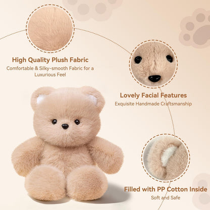 FPYWO Teddy Bear Stuffed Animal - 16 Inch Cute Teddy Bear Plush Toy Pillow for Kids & Adults, Huggable Easter Stuffed Animals Party Gifts Plush Toys, 0.66 lbs