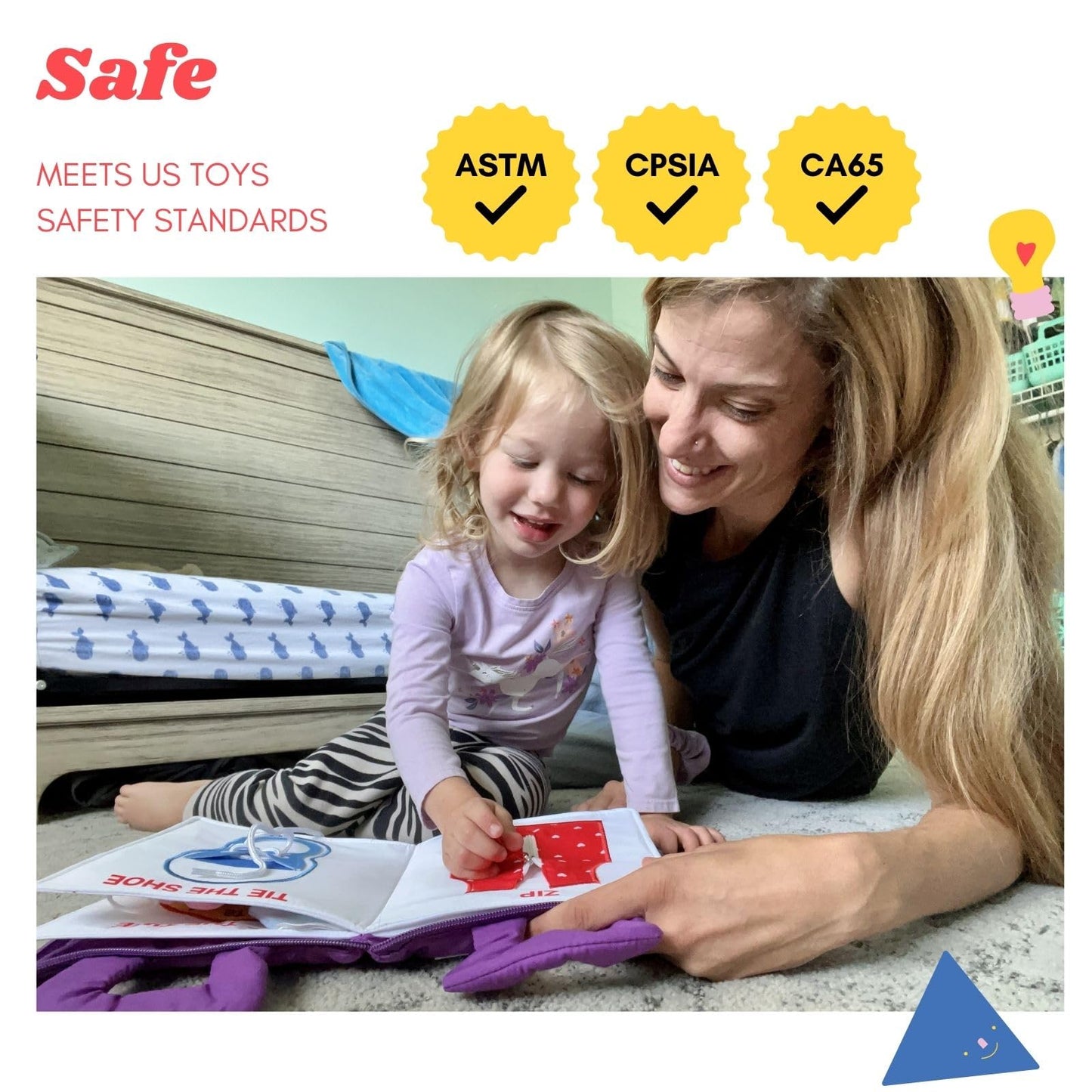 BAVY My Quiet Book - Toddler Travel Essential, Car Plane Activity Books, Montessori Busy Board Book, Airplane Toys for Toddlers 1-3, Gifts for 1 2 3 4 Year Old Girl, Birthday Gifts Toys Age 2-4