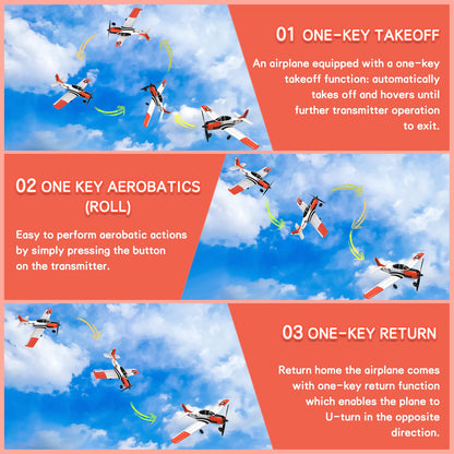 Losbenco RC Plane 4 Channel Remote Control Airplane, Ready to Fly RC Airplane with Xpilot Stabilization System and One Key Aerobatic for Beginners Adult