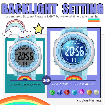 VAPCUFF Gifts for Girls Age 3-10, Watches for Kids Toy for 3 4 5 6 7 8 Year Old Girl Birthday Festival Christmas Gift for 4-9 Year Old Girl - Unicorn Blue