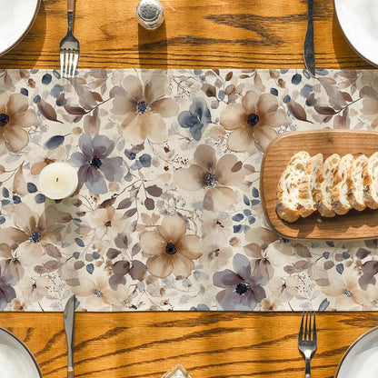 Artoid Mode Poppy Floral 210 GSM Spring Table Runner, Seasonal Summer Fall Kitchen Dining Table Decoration for Home Party Decor 13x72 Inch