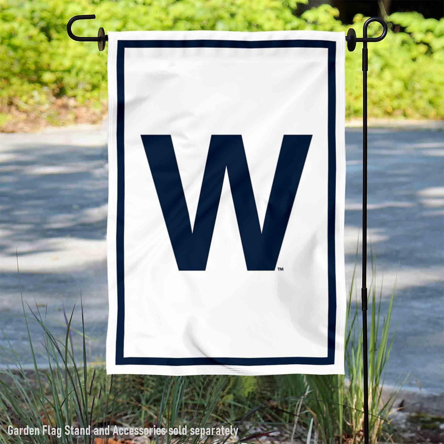 Chicago Baseball Team W Win Double Sided Garden Flag