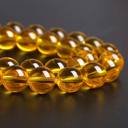 6MM 63PCS Yellow Glass Spacer Loose Beads for Jewelry Making DIY Bracelet Necklace