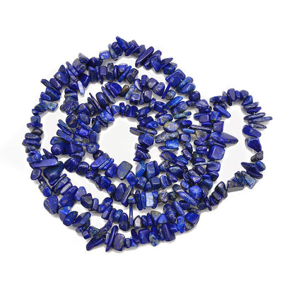 PLTbeads Gemstone Chips Natural Blue Lapis Lazuli 3-5mm Healing Crystals Waist Bracelets Necklace Kit Irregular Stone DIY Crafts Design Jewelry Making Approxi 32 inch