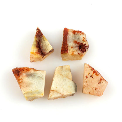 CRYSTALINES 5pcs Wholesale Natural Raw Crazy Lace Agate Gemstone, Untreated Rough Stone, Bulk Loose Supplies, DIY Jewelry Making, Healing Crystals, Wire Wrapping, Gem Collection