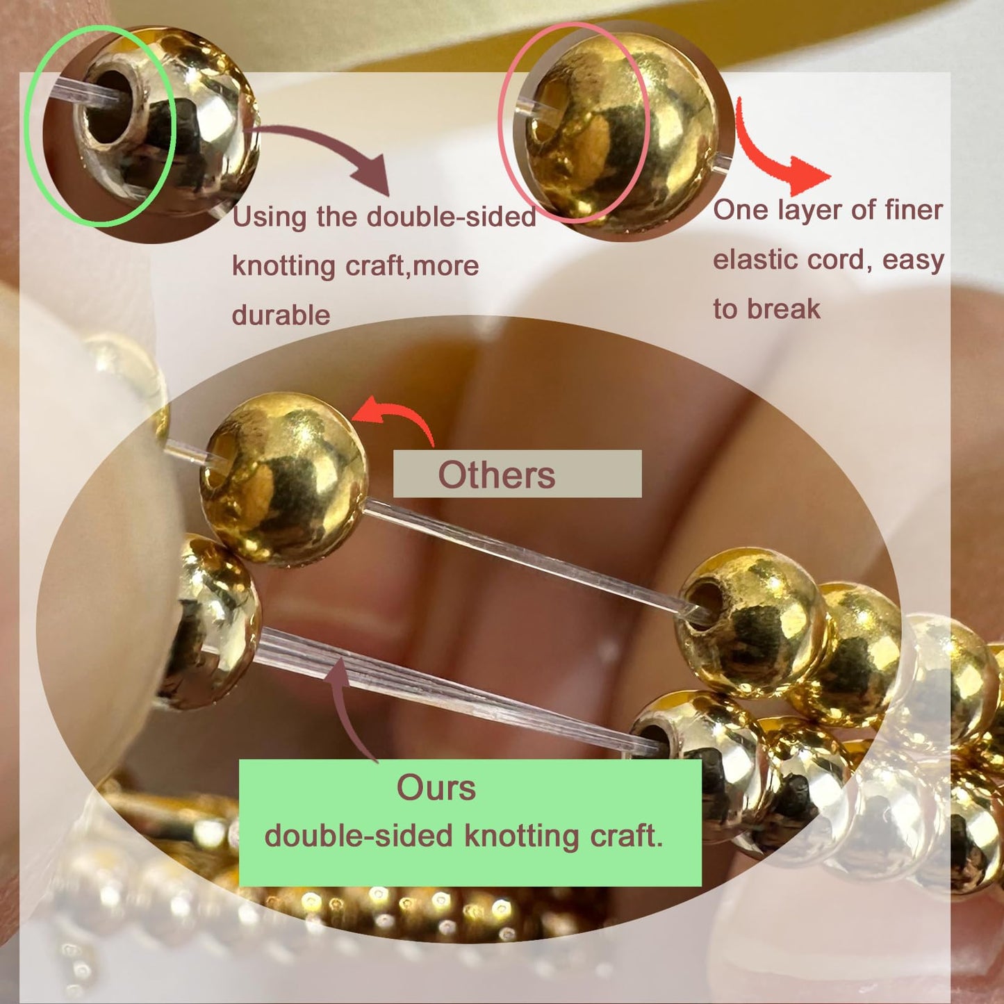 Free bird Enewton Bracelets 14K Gold Plated Gold Beaded Bracelets Dainty Stretch Gold Bracelet Stackable Garnet Bracelets for Women January Birthstone Jewelry for Birthday Gifts