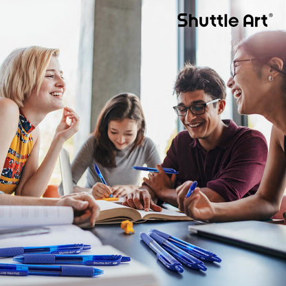 Shuttle Art Blue Gel Pens, 40 Pack Retractable 0.7mm Medium Point Rollerball Blue Ink Pens Smooth Writing with Comfortable Grip for Writing Journaling Taking Notes Office School Home