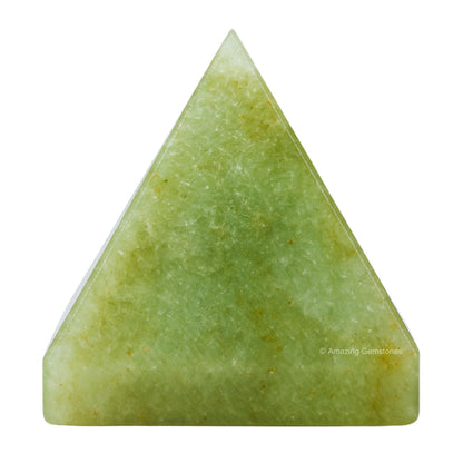 Green Aventurine Pyramid Crystal Healing Stones - 1.5" Great Pyramid Figurine of Natural Stone Pyramid for Meditation, Reiki, Chakra Balancing and Crystal Pyramids Grid