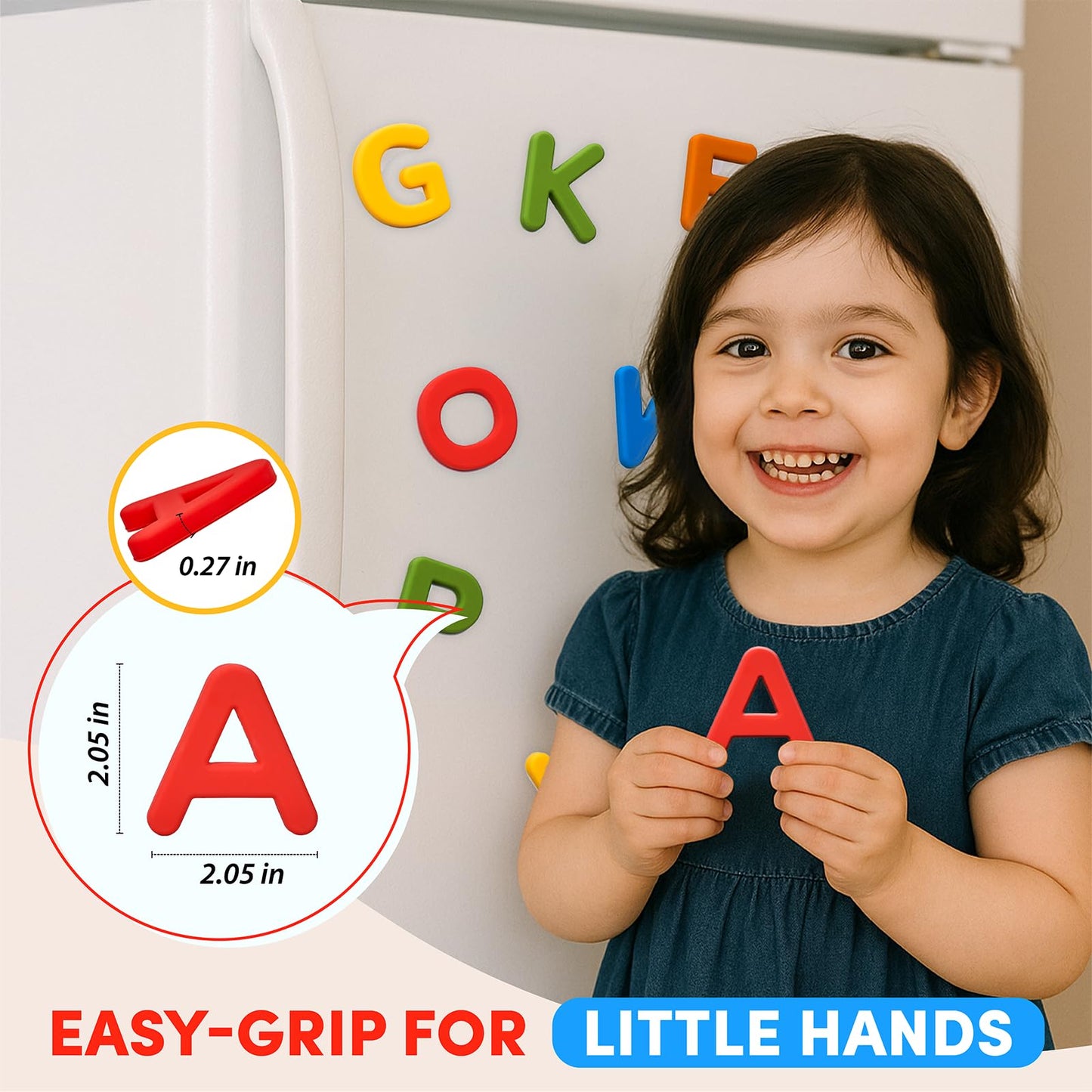 JoyCat Baby Toys 6-12 Months - Soft Baby Beehive with 5 Sensory Bees + Silicone Alphabet Magnetic Letters, 26 Uppercase ABC Fridge Magnets for Toddlers
