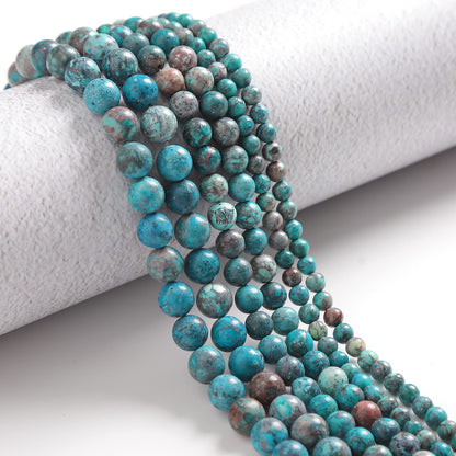45pcs 8mm Natural Stone Beads American Turquoise Beads Energy Crystal Healing Power Gemstone for Jewelry Making, DIY Bracelet Necklace