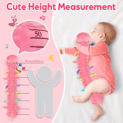 Baby Girls Toys 0-6 Month Music Animal Stuffed Caterpillar Toy for Infant 0-3 3-6 Months Mirror Crinkle Rattle Tummy Time Sensory Toys for 3 4 5 6-12 Month Old Newborn Baby Shower Easter Gifts