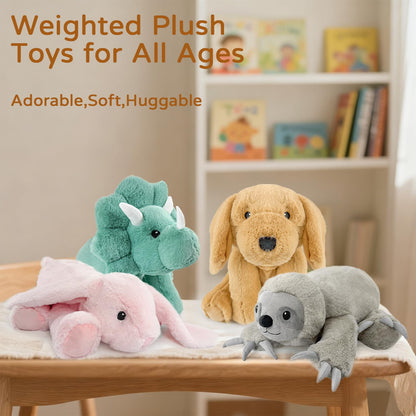 JUSTQUNSEEN 4.5 Lbs Weighted Stuffed Animals for Kids and Adults 22" Cute Sloth Shaped Toys Soft Weighted Plush Toys Gifts for Christmas Easter Birthday Holidays Ideal Huggable Plush Pillow (Sloth)