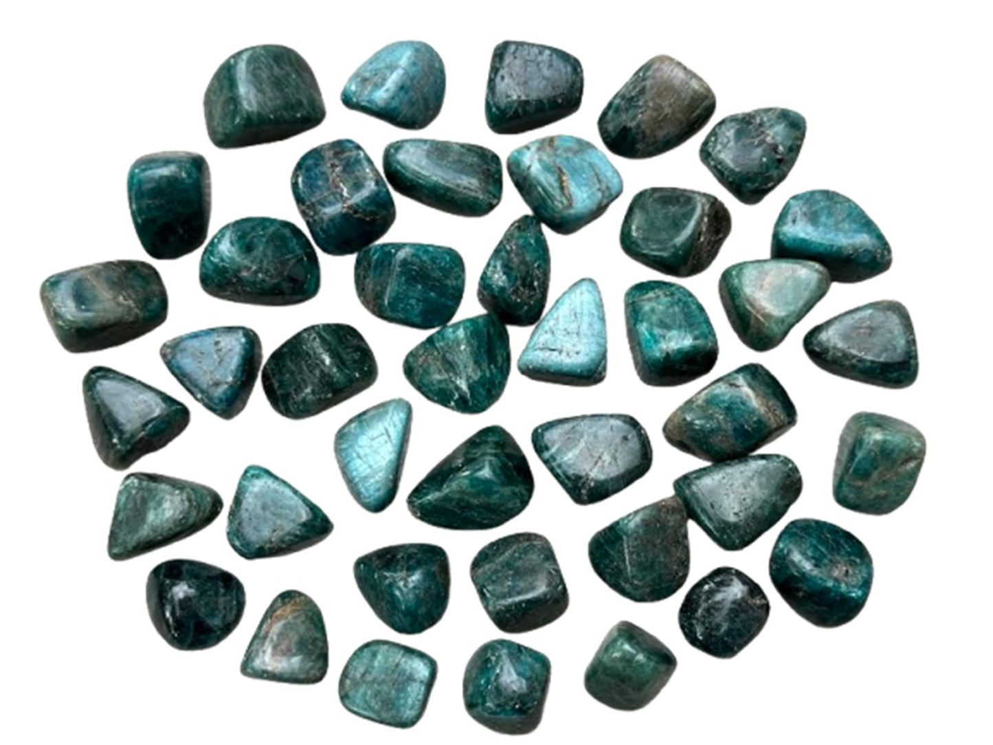 GAF TREASURES 5 Pcs Apatite Tumbled Stones, Polished Apatite Gemstone, Apatite Healing Crystals (Apatite)