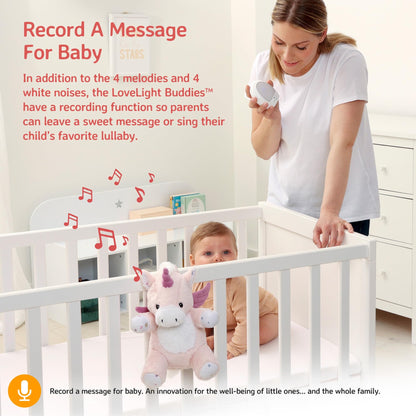 Cloud b Lily the Unicorn: Portable Baby Sound Machine & White Noise Soother. 8 Calming Lullabies & Nature Sounds. Travel-Ready Infant Sleep Aid & Nursery Registry Essential