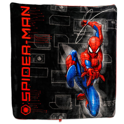 Marvel Spiderman Slumber Bag Set for Boys - Bundle of 54x56 Inches Spider-Man Sleeping Bag, Stickers, More | Spiderman Silk Touch Slumber Bag