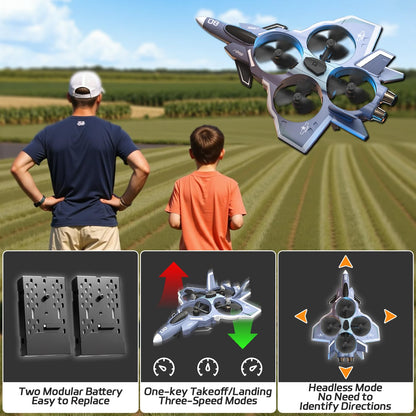 Snugzy RC Plane with Camera Brushless Remote Control with Screen 360° Flip Fighter Jet Toy for Kids 8-16 Airplane Toys Gifts for Kids and Adult