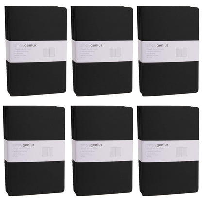Simply Genius Journaling Notebooks - A5 (5.5 x 8.3In) 30-Pack, Black Softcover, 92 College Ruled Pages - Writing Journal for Work, Study & Professional Use