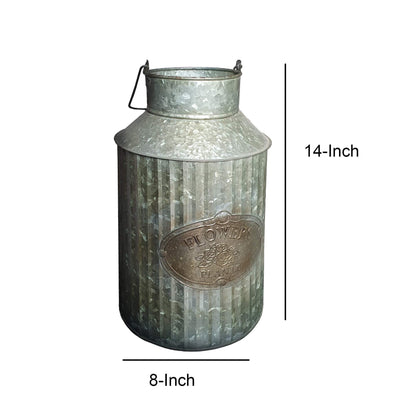 Vintage Industrial Farmhouse Chic Flowers and Plants Can with Handle (Does Not Come with Flowers)