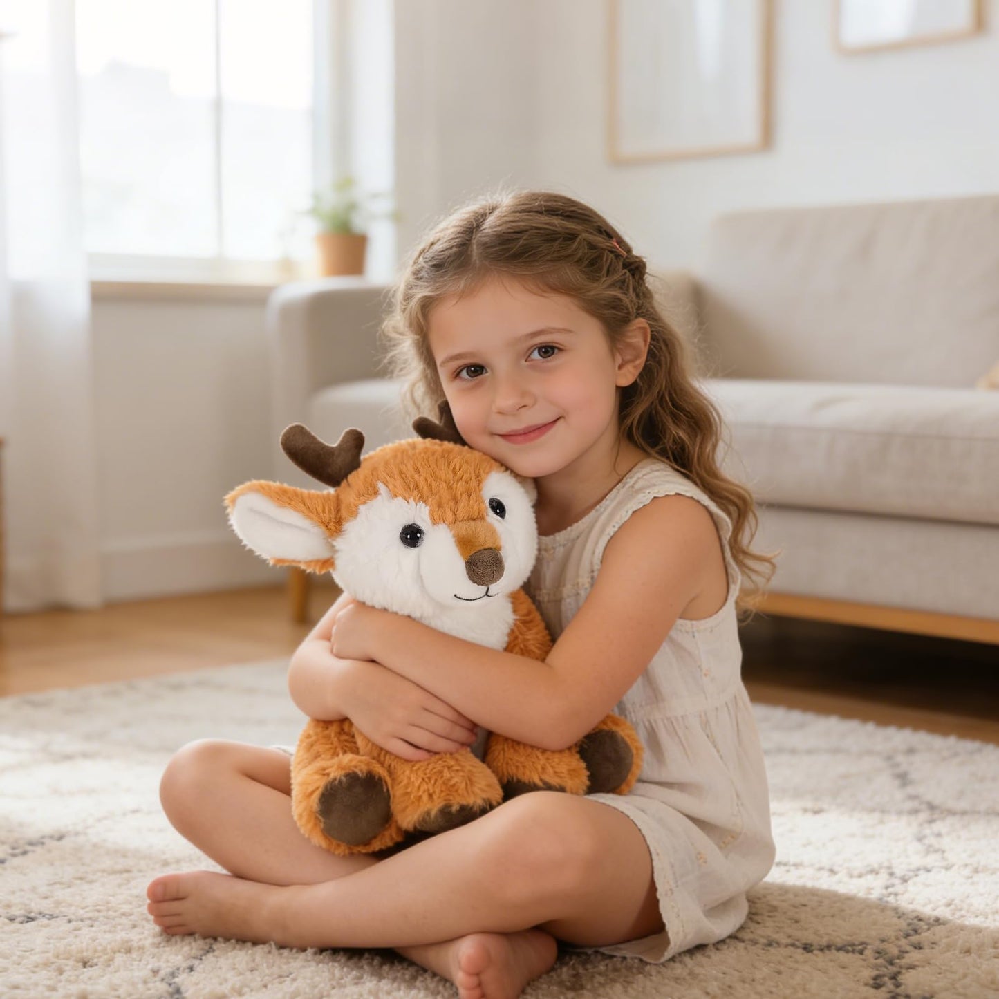 Ditucu Deer Stuffed Animal 8 inch Cute Realistic Fawn Plush Toys Ultra Soft Plushies Gifts for Kids